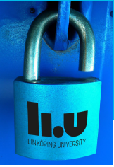 open padlock with LiU text